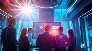 business team discussing cybersecurity